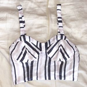 Striped Cropped Tank Top (part of matching set)